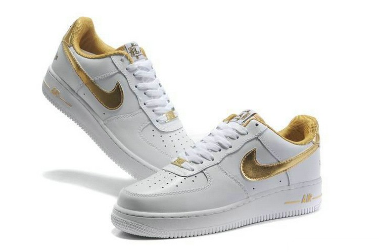 nike air force 1 blanc doré