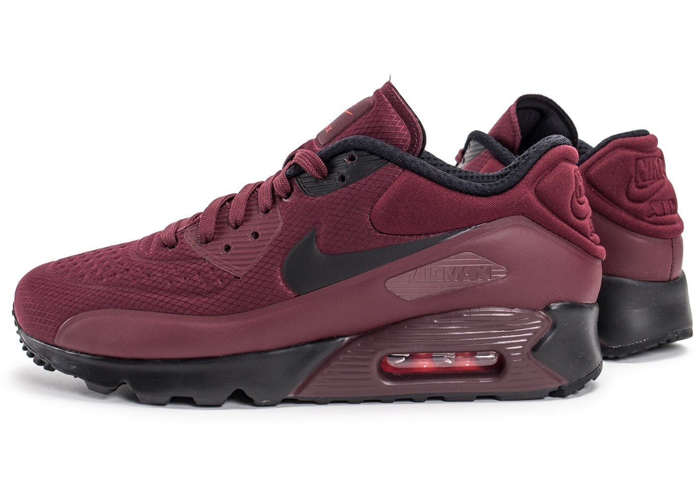 air max 90 bordeaux pas cher Femme Nike Air Max 90 Essential 616730 600 Bordeaux Rose
